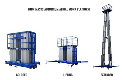 แท่นยกอลูมิเนียมอัลลอยด์สี่เสา